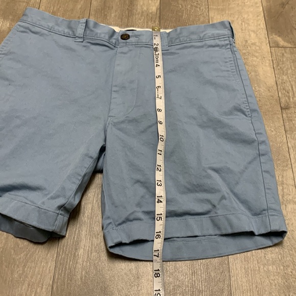 Mens J. Crew Light Blue Flat Front Casual Chino Shorts - Picture 2 of 5